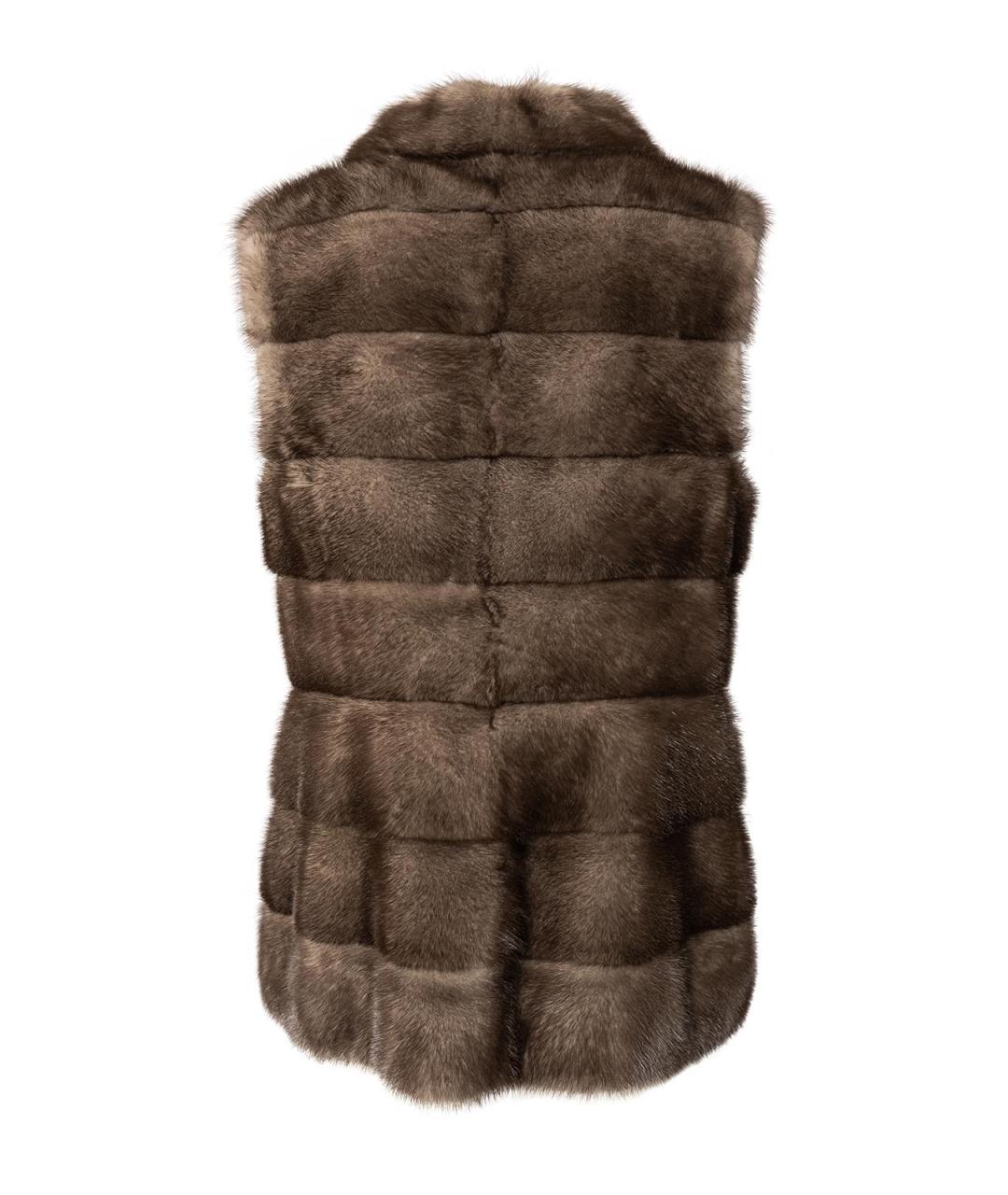 NO NAME Серый меховой жилет, фото 2