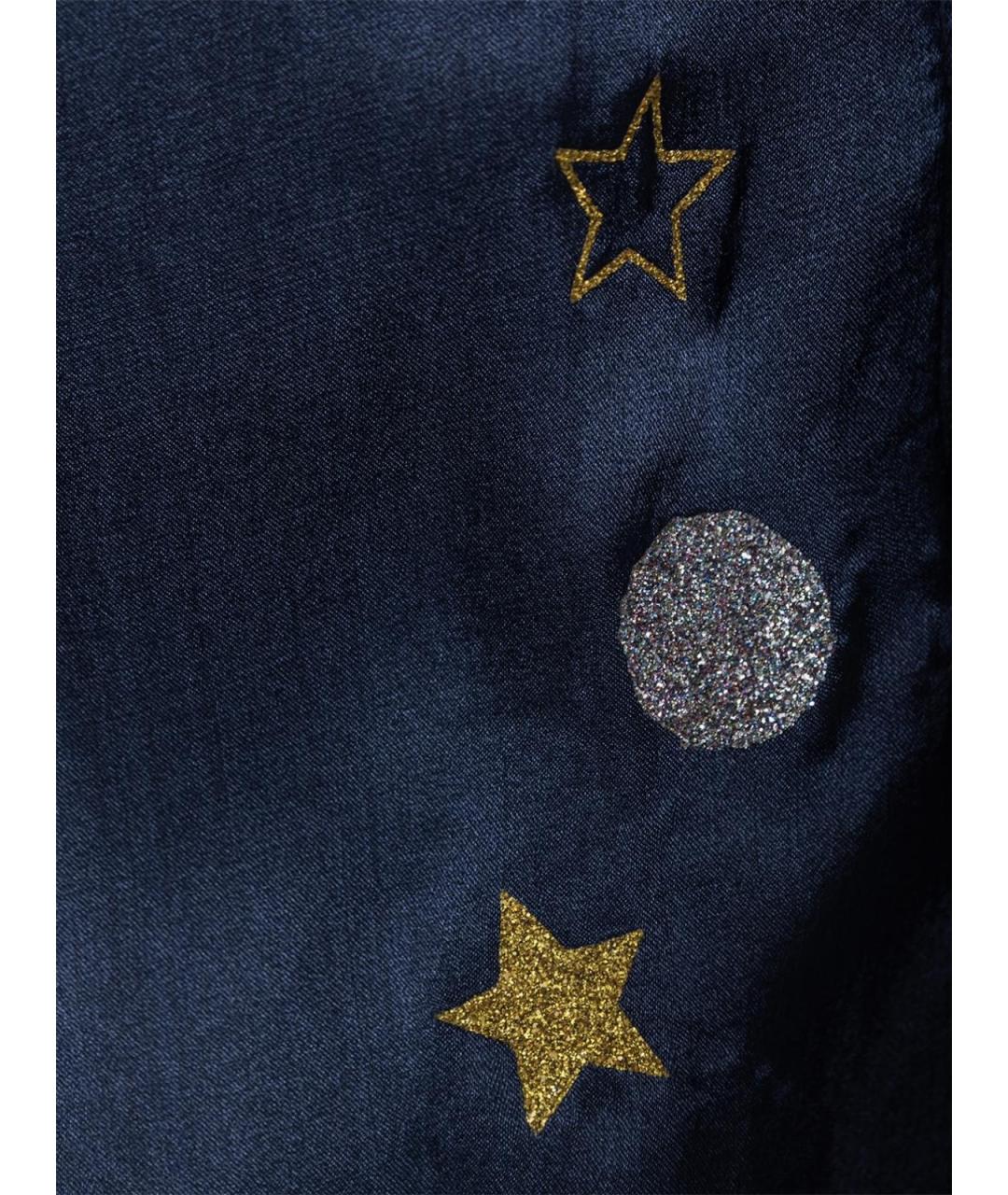 NO NAME Синее шелковое повседневное платье, фото 3