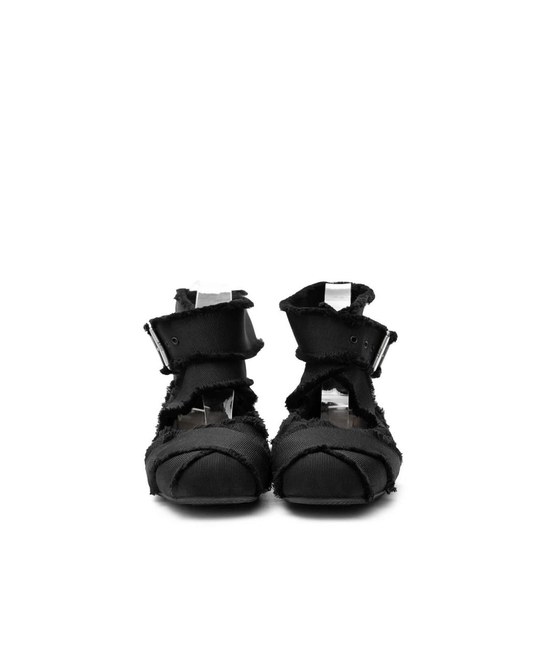 CHRISTIAN DIOR Черные текстильные балетки, фото 4