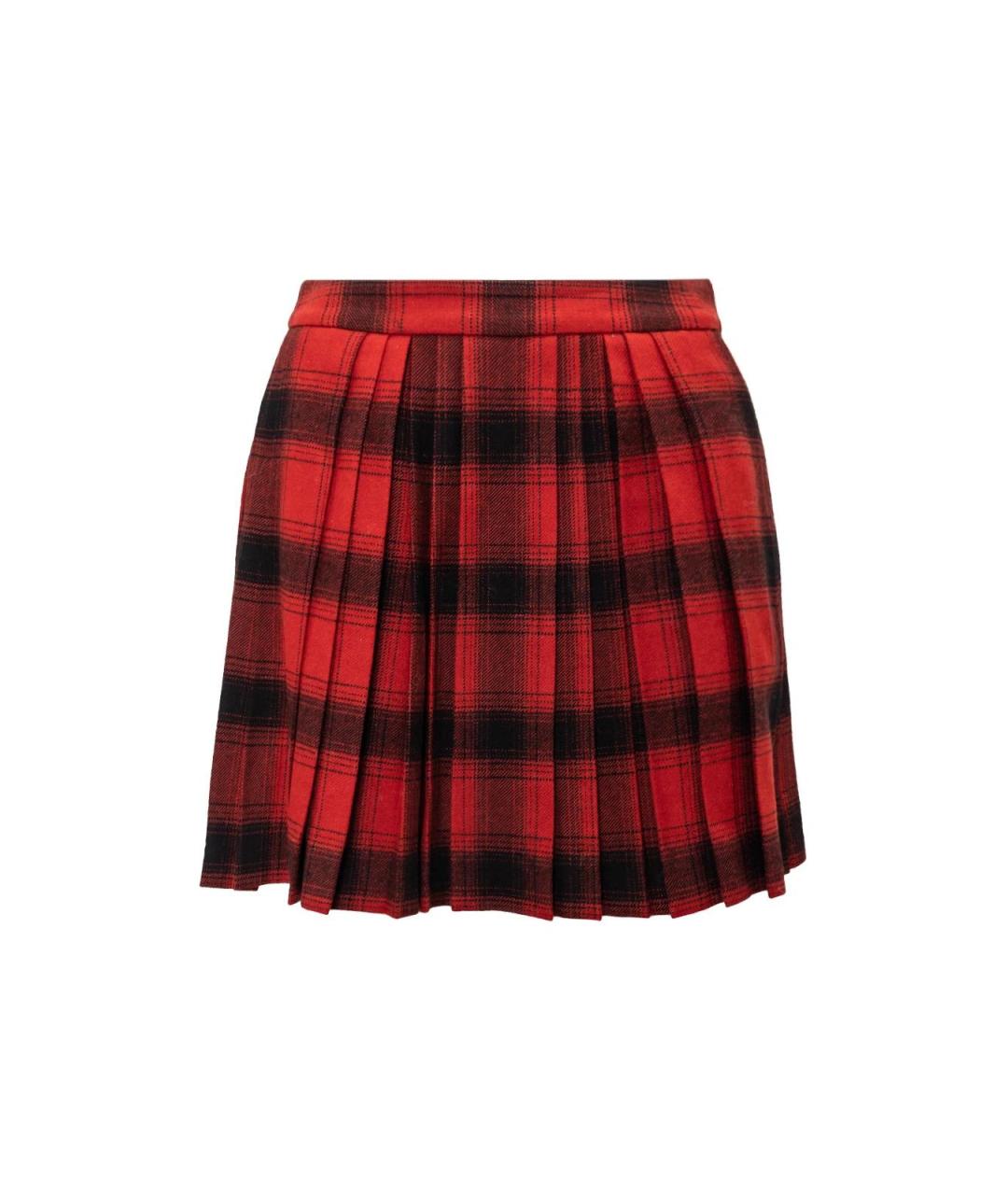 CELINE Красная шерстяная юбка миди, фото 4