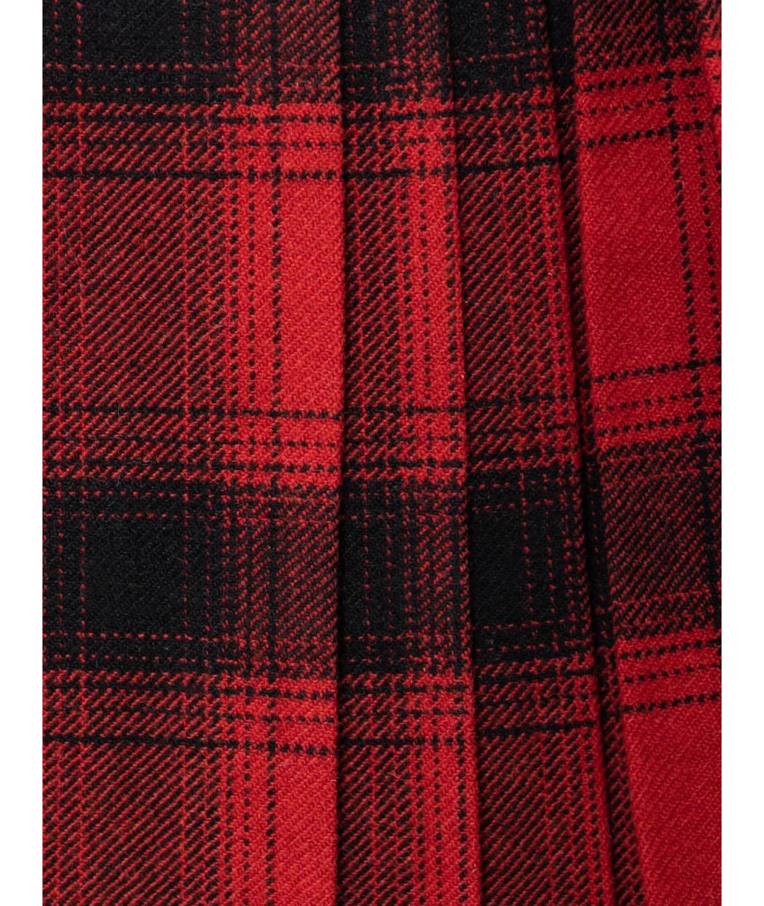 CELINE Красная шерстяная юбка миди, фото 3