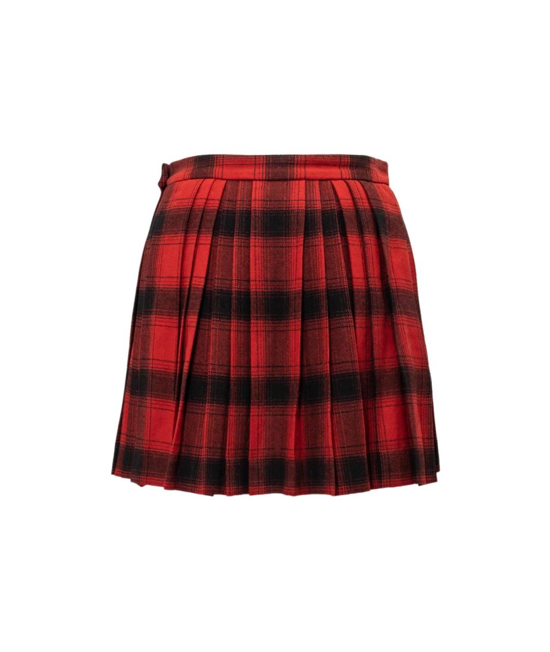 CELINE Красная шерстяная юбка миди, фото 2