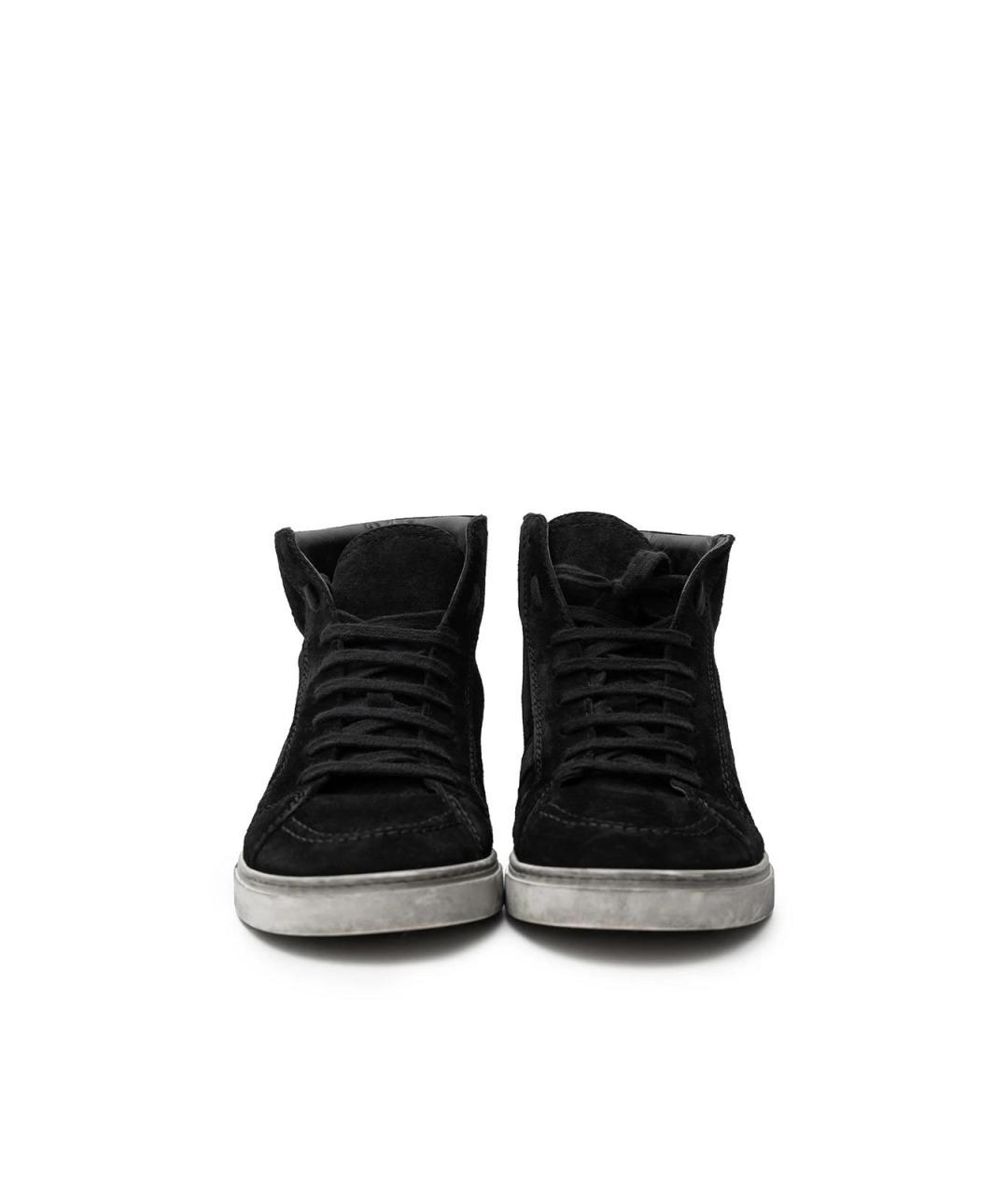 SAINT LAURENT Черные замшевые кеды, фото 4