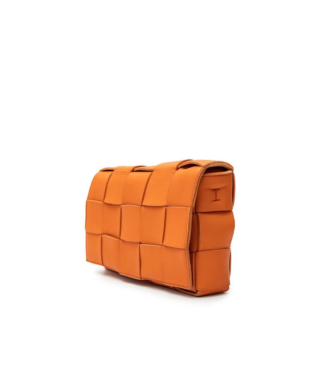 BOTTEGA VENETA Оранжевая кожаная сумка через плечо, фото 2