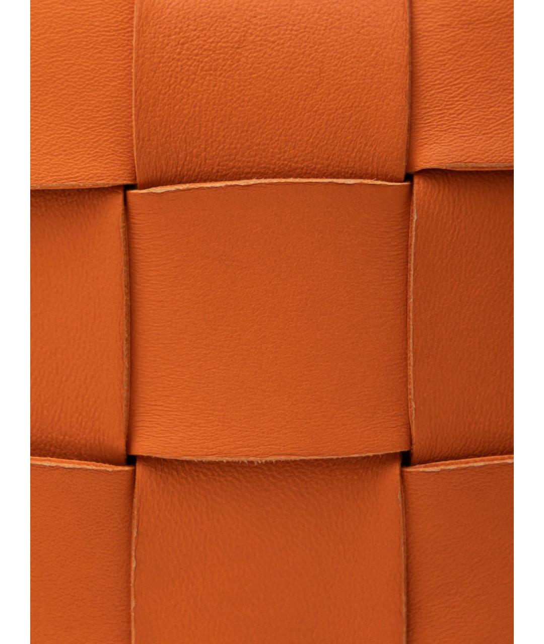 BOTTEGA VENETA Оранжевая кожаная сумка через плечо, фото 5