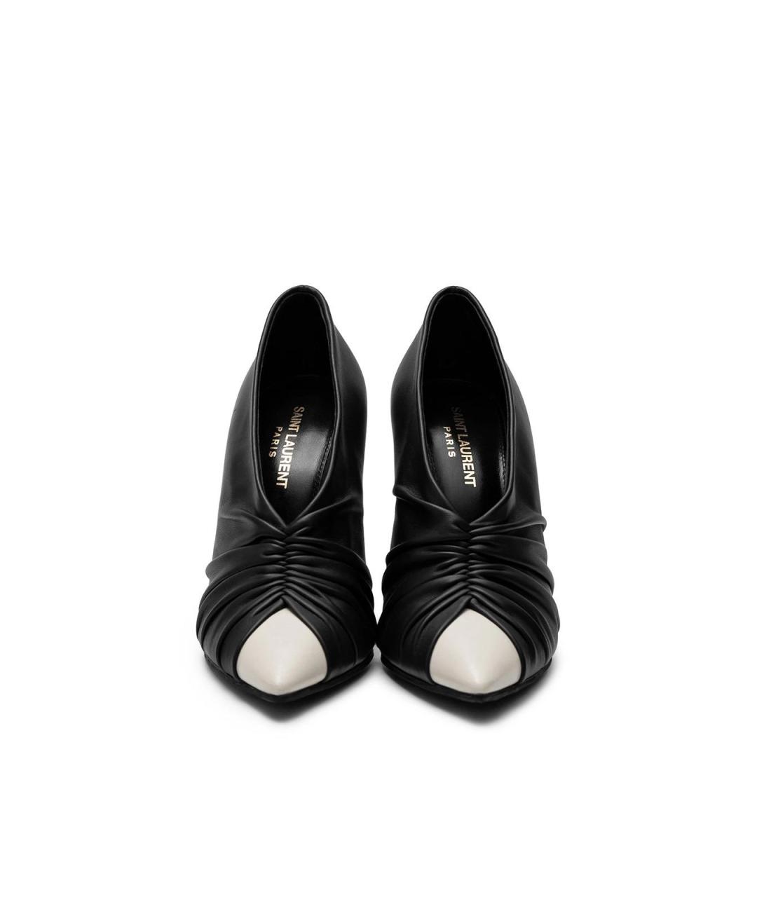 SAINT LAURENT Черные кожаные туфли, фото 5