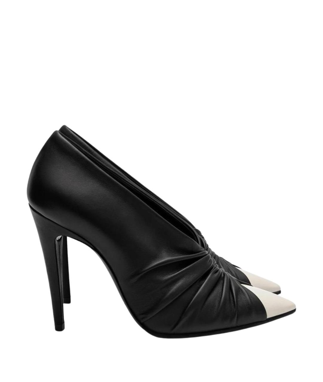 SAINT LAURENT Черные кожаные туфли, фото 1