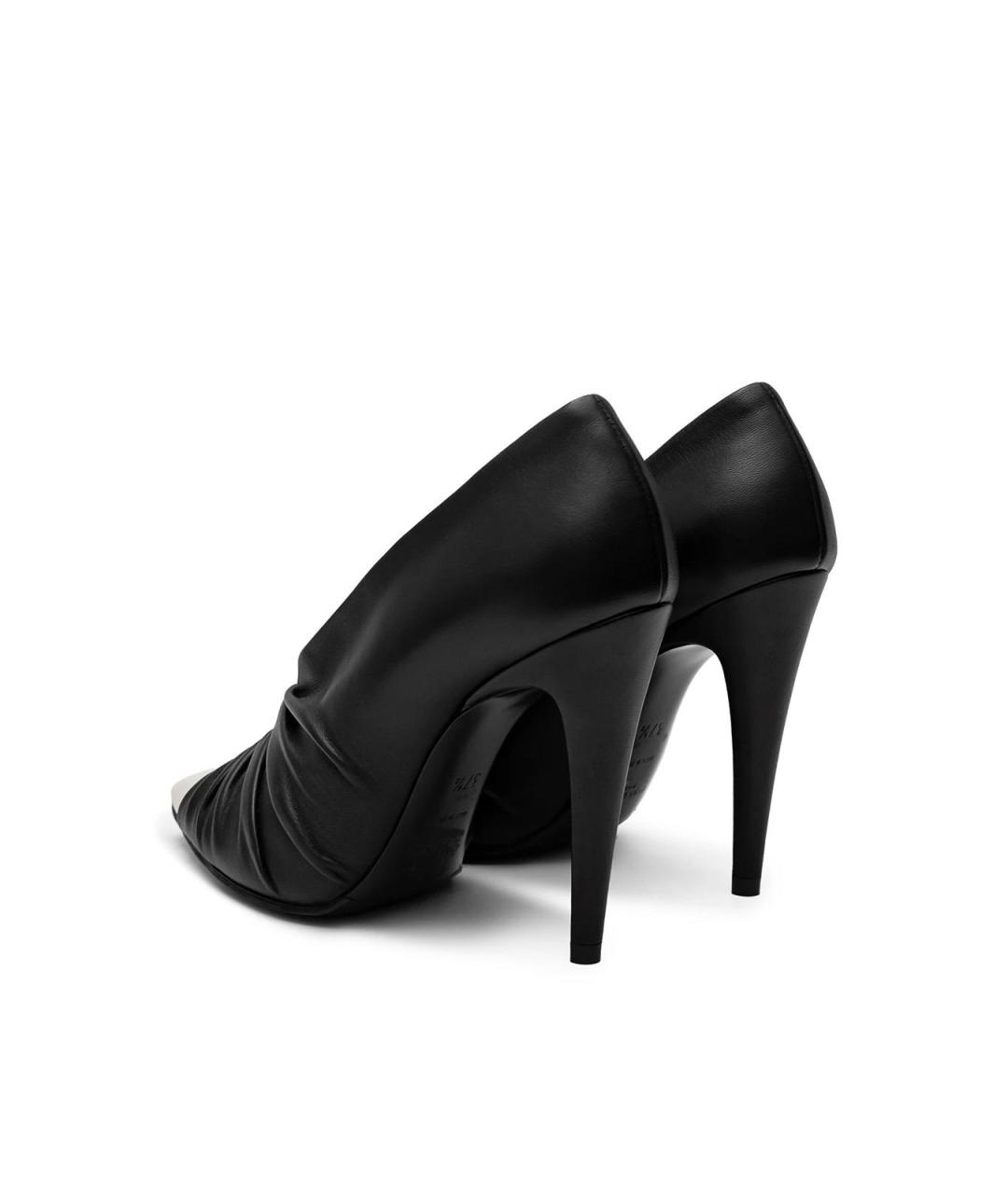 SAINT LAURENT Черные кожаные туфли, фото 4