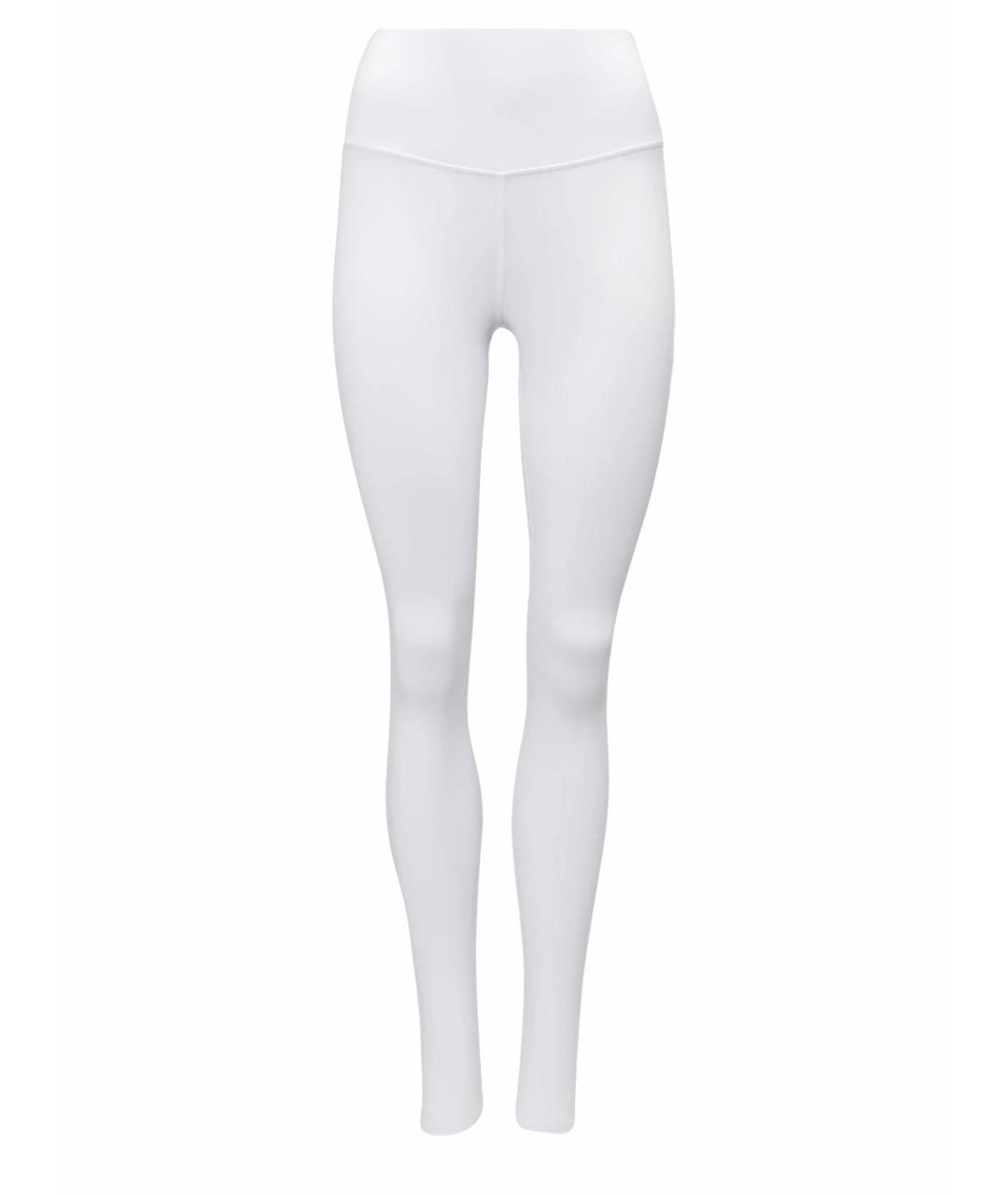 ALO YOGA Белые полиамидовые леггинсы и велосипедки, фото 1