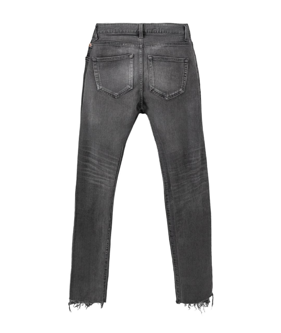 BALENCIAGA Серые хлопковые прямые джинсы, фото 2