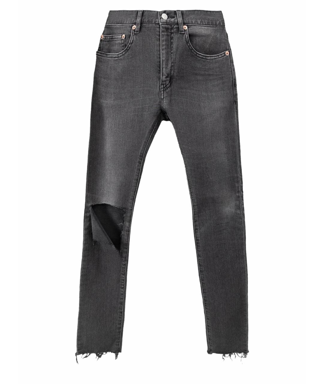 BALENCIAGA Серые хлопковые прямые джинсы, фото 1