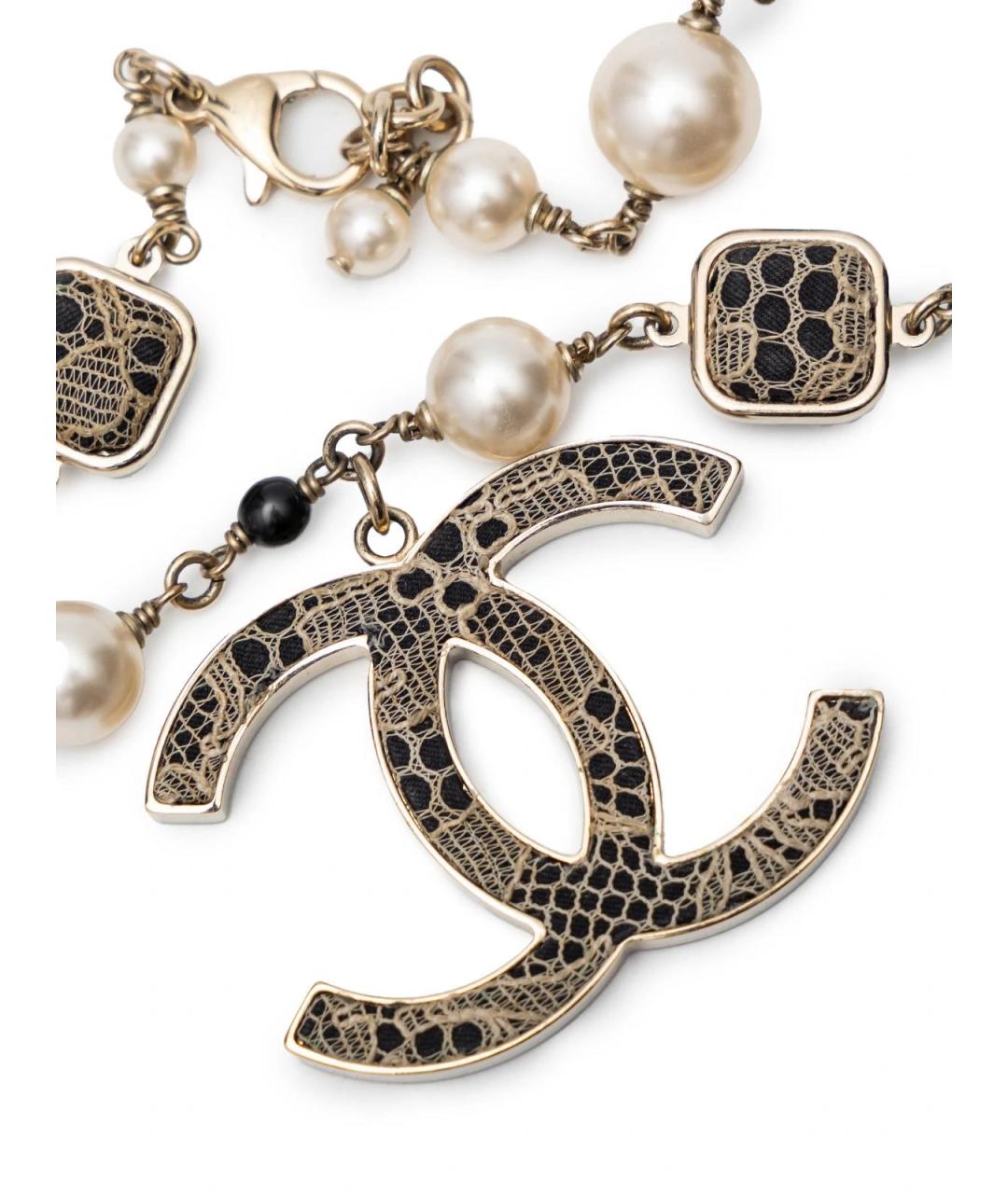 CHANEL Черное металлическое колье, фото 2