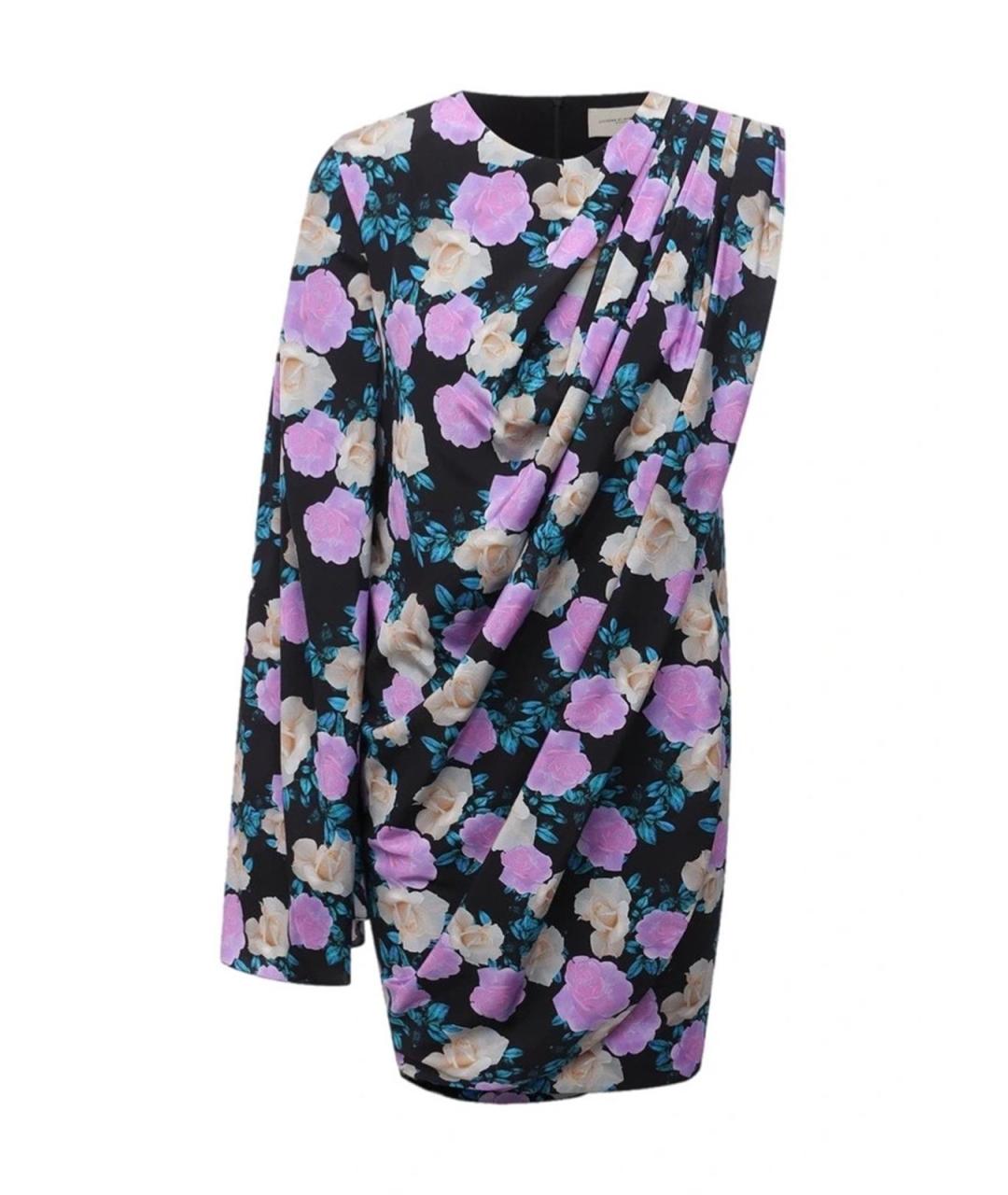 GIUSEPPE DI MORABITO Черное шелковое повседневное платье, фото 5