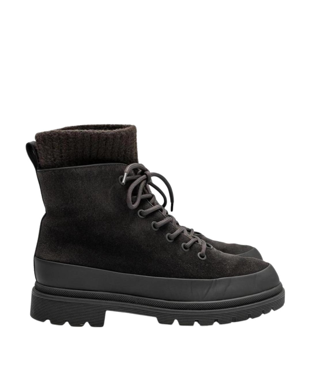 12 STOREEZ Серые замшевые ботинки, фото 1