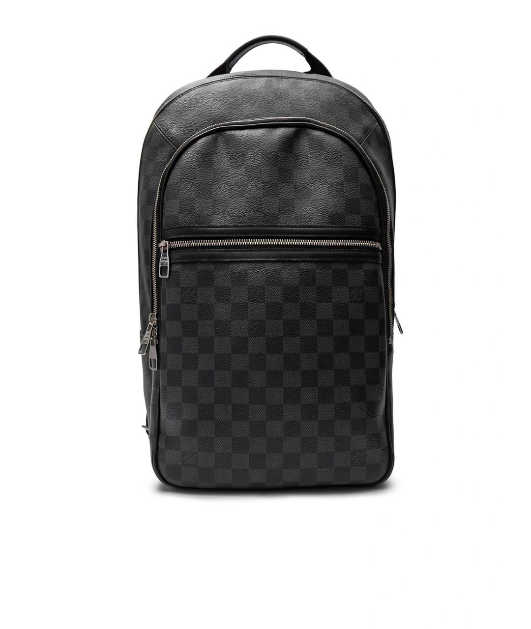 LOUIS VUITTON Черный кожаный рюкзак, фото 5