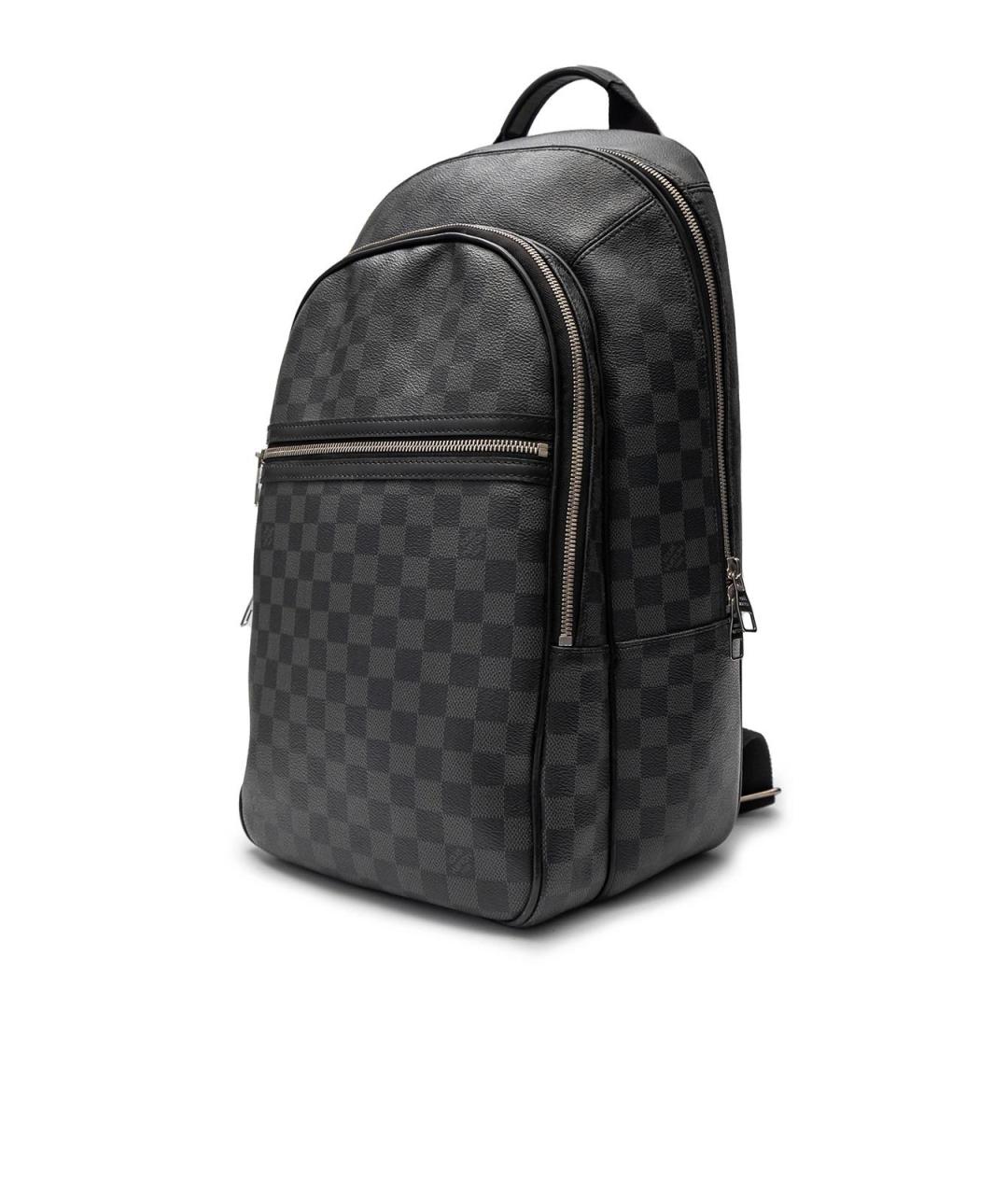 LOUIS VUITTON Черный кожаный рюкзак, фото 2