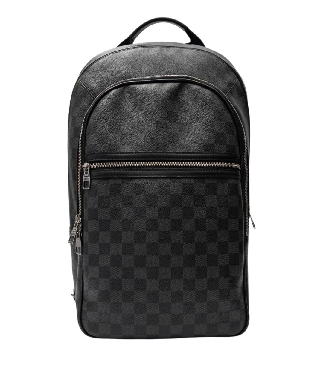 LOUIS VUITTON Черный кожаный рюкзак, фото 1