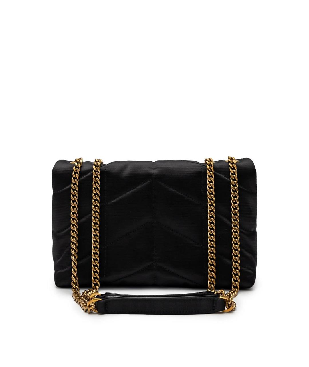 SAINT LAURENT Черная тканевая сумка через плечо, фото 3