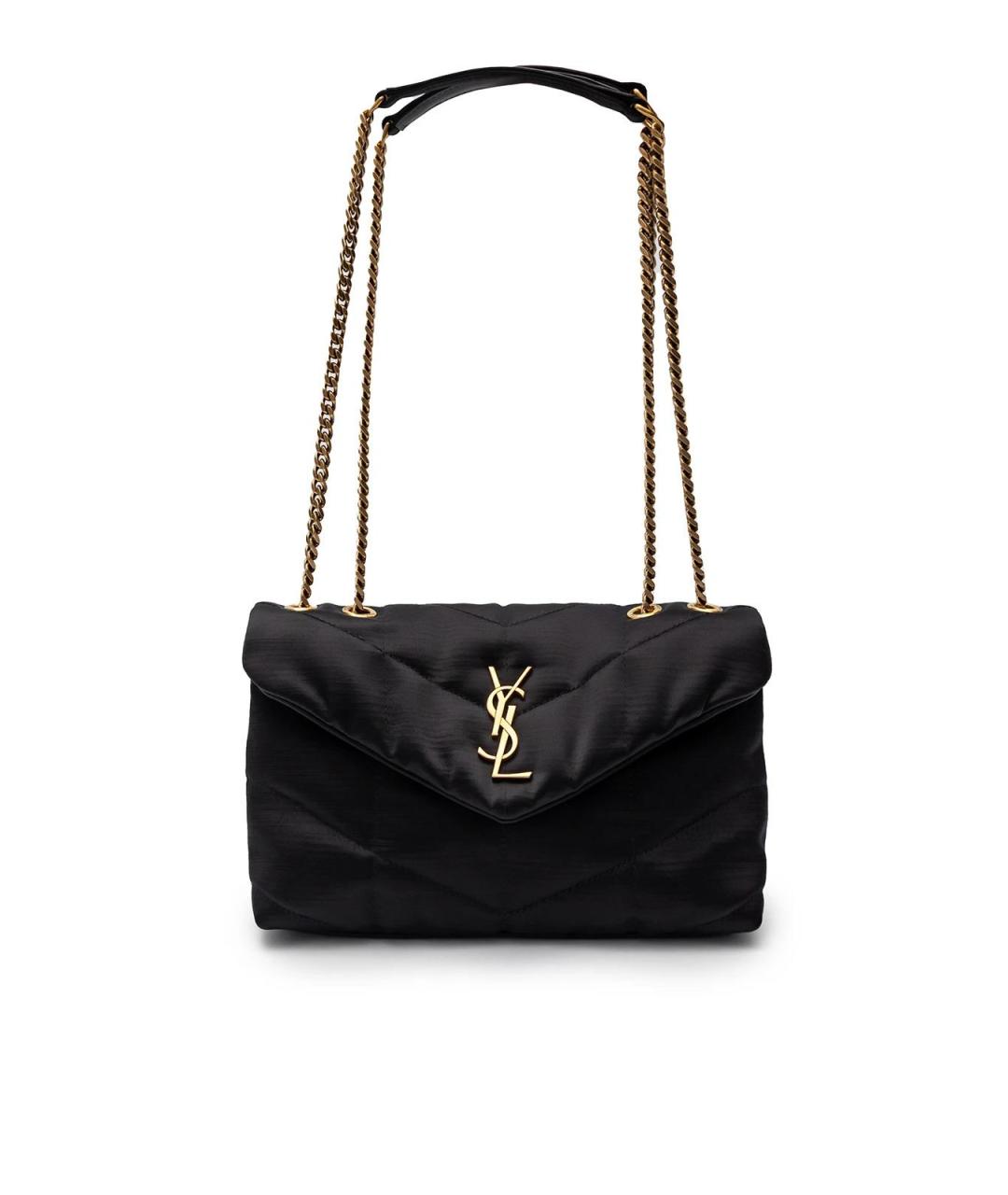 SAINT LAURENT Черная тканевая сумка через плечо, фото 4