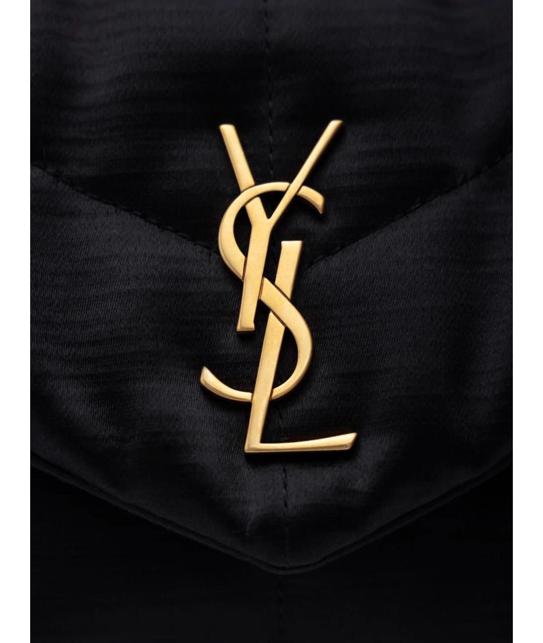 SAINT LAURENT Черная тканевая сумка через плечо, фото 5