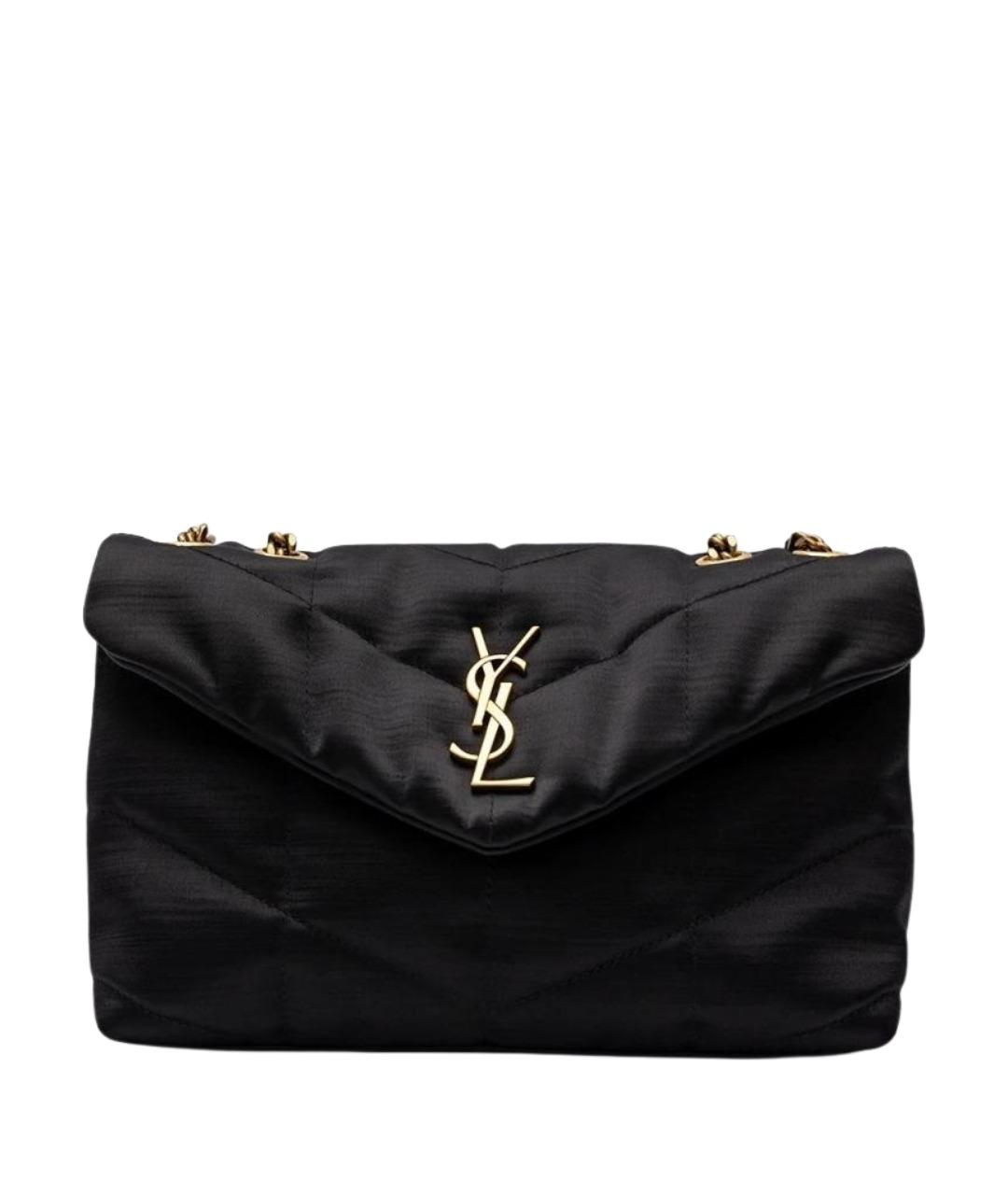 SAINT LAURENT Черная тканевая сумка через плечо, фото 1