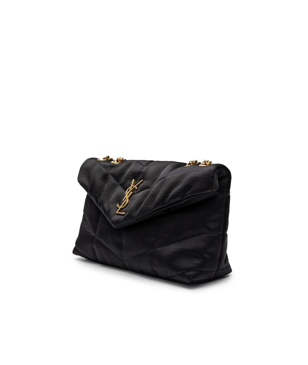 SAINT LAURENT Черная тканевая сумка через плечо, фото 2