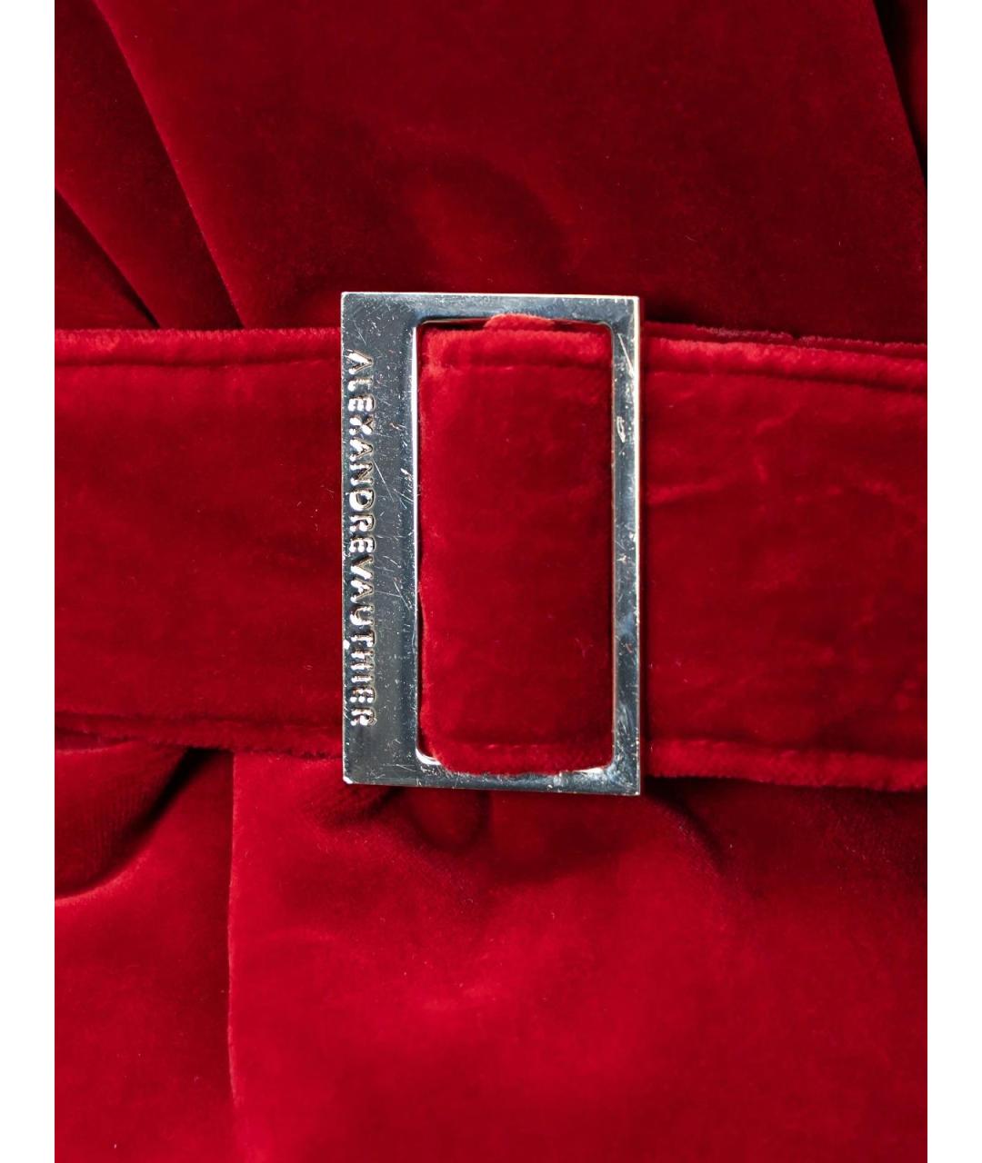 ALEXANDRE VAUTHIER Красный бархатный пуховик, фото 3