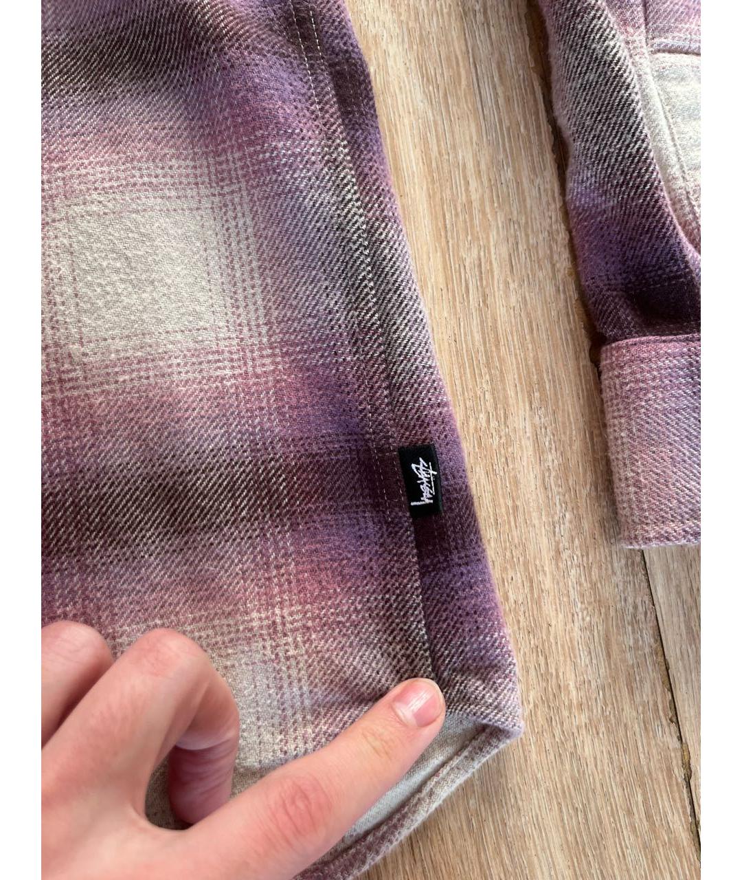 STUSSY Розовая хлопковая кэжуал рубашка, фото 6