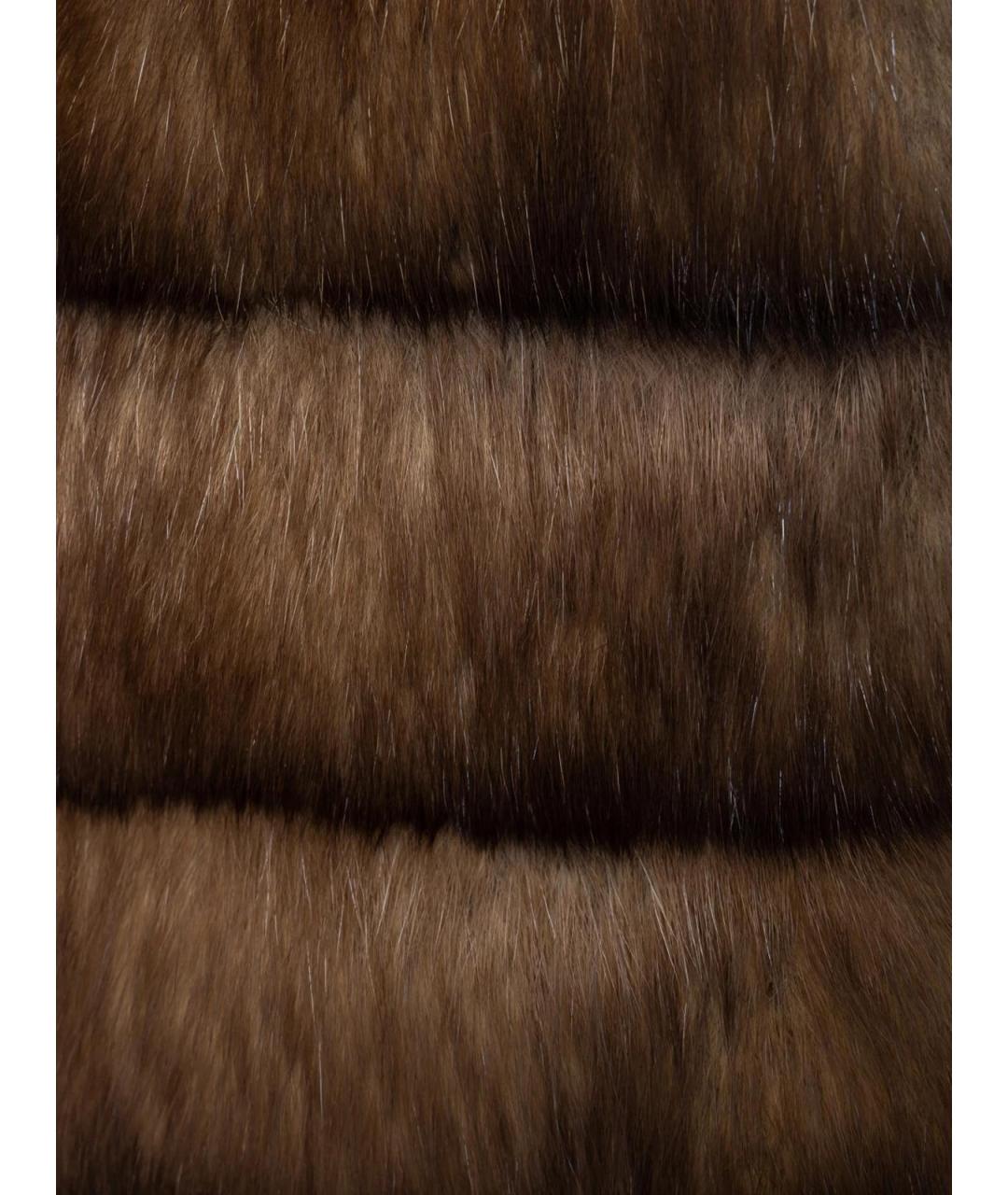 NO NAME Коричневая меховая шуба, фото 3
