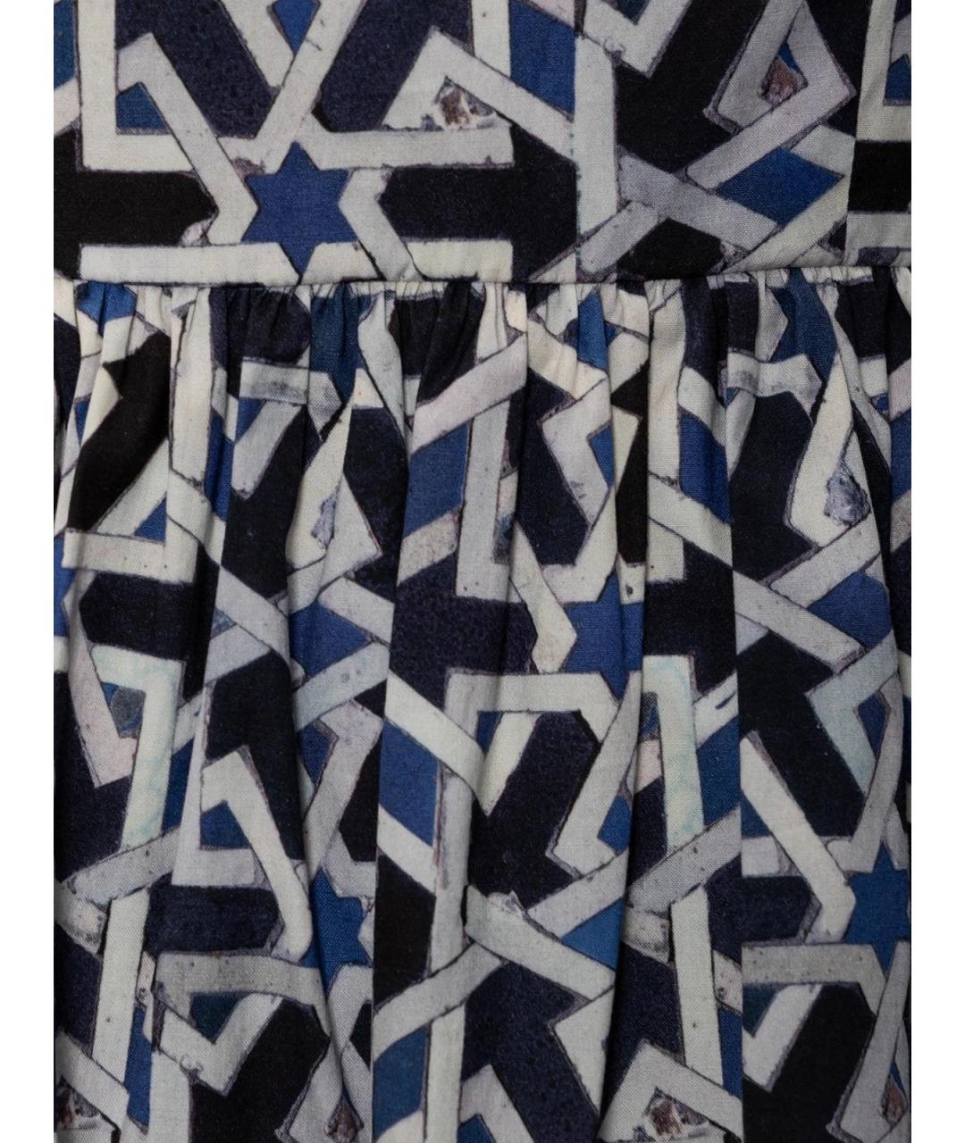 PRADA Синее хлопковое повседневное платье, фото 3