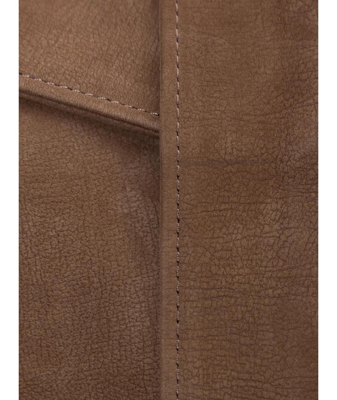 NO NAME Коричневая кожаная куртка, фото 3