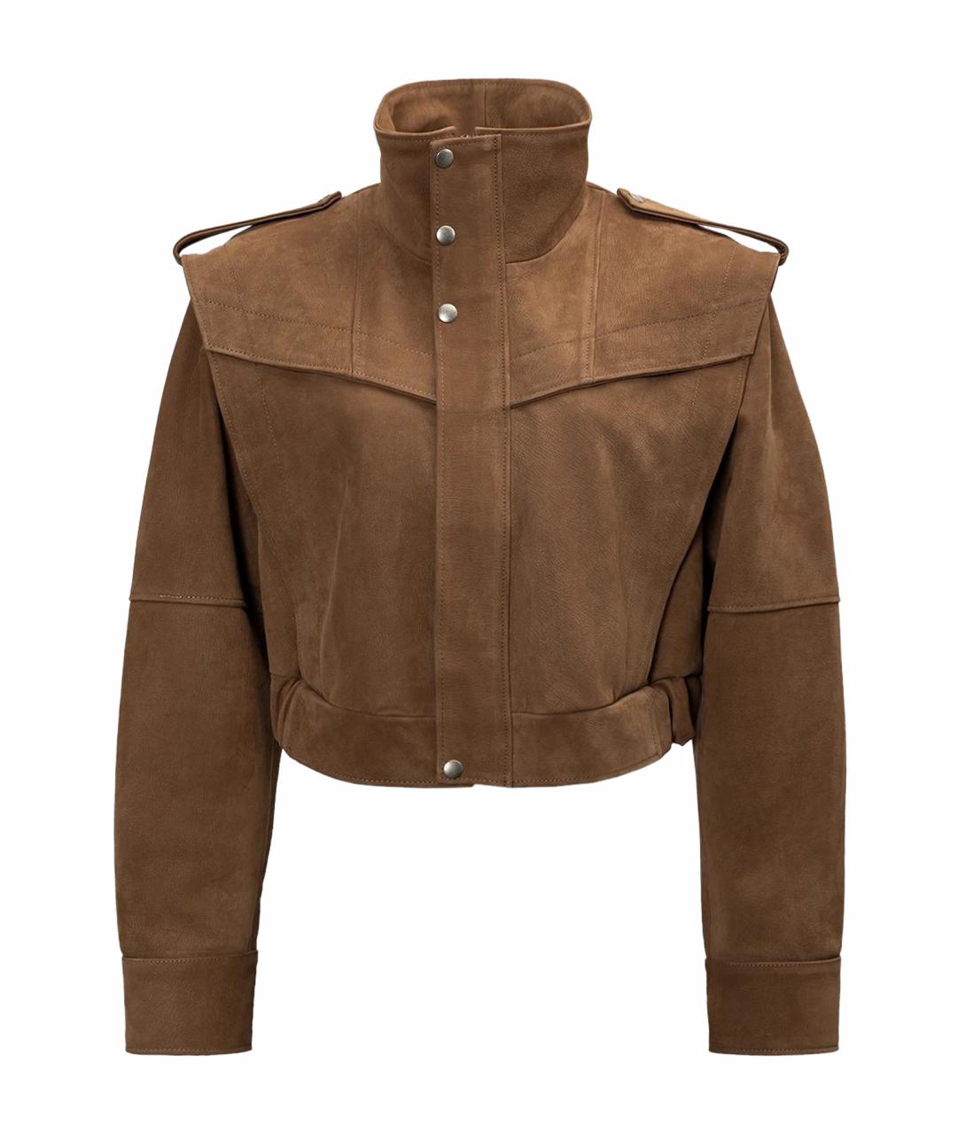 NO NAME Коричневая кожаная куртка, фото 1