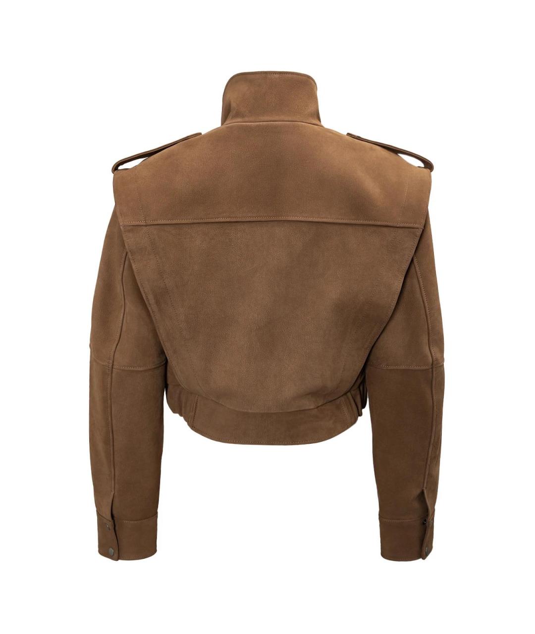 NO NAME Коричневая кожаная куртка, фото 2