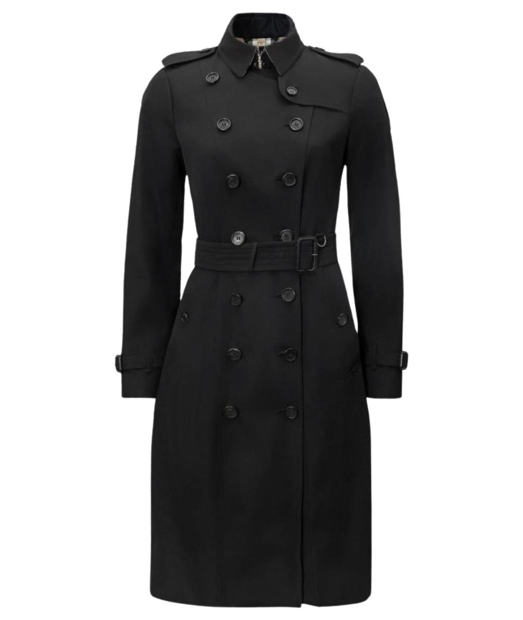 BURBERRY Черный хлопковый тренч/плащ, фото 1