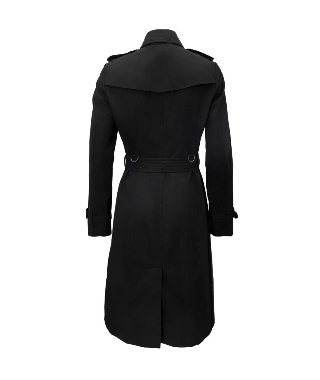 BURBERRY Черный хлопковый тренч/плащ, фото 2