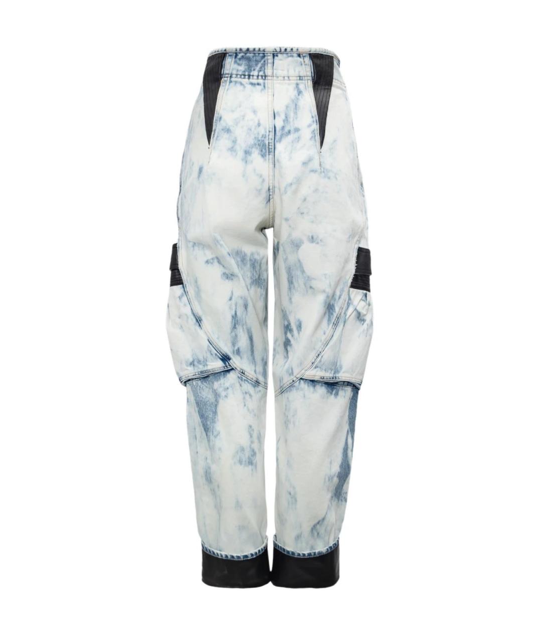 CELINE Голубые хлопковые прямые джинсы, фото 2