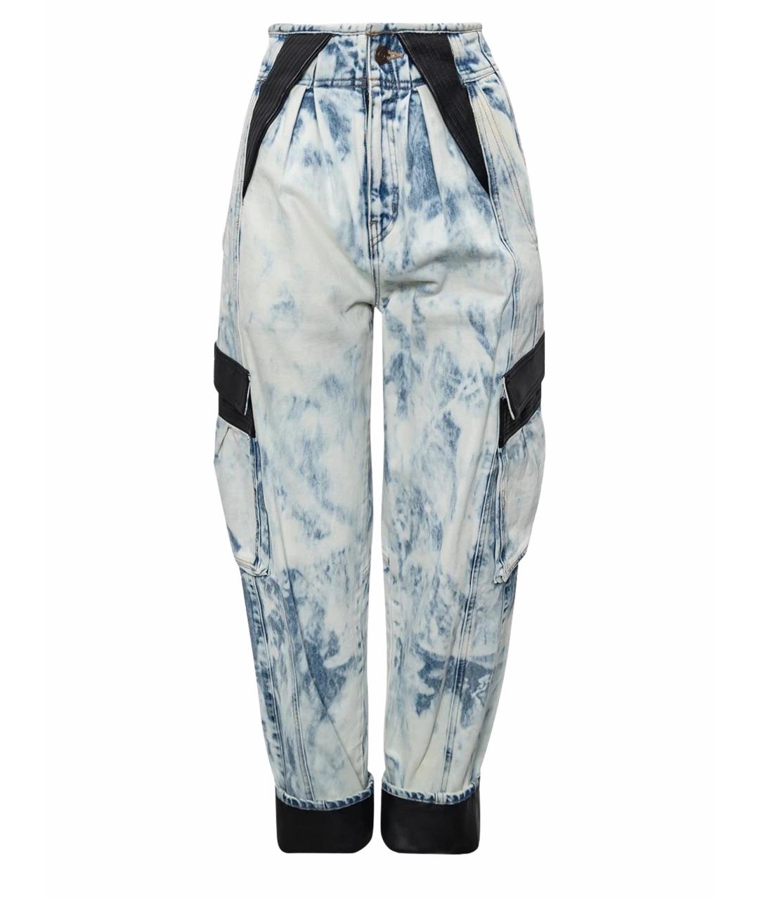 CELINE Голубые хлопковые прямые джинсы, фото 1