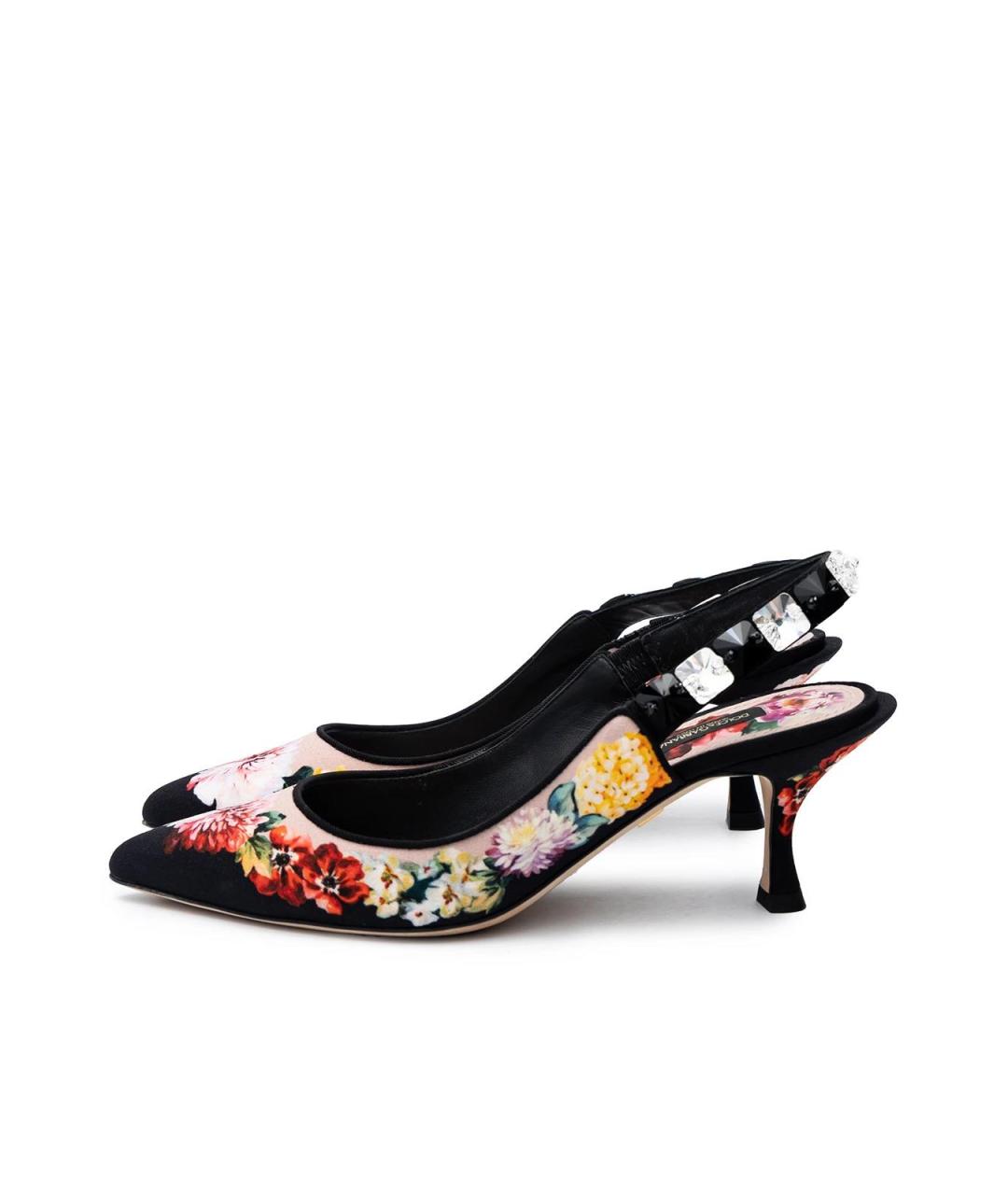 DOLCE&GABBANA Черные текстильные туфли, фото 5