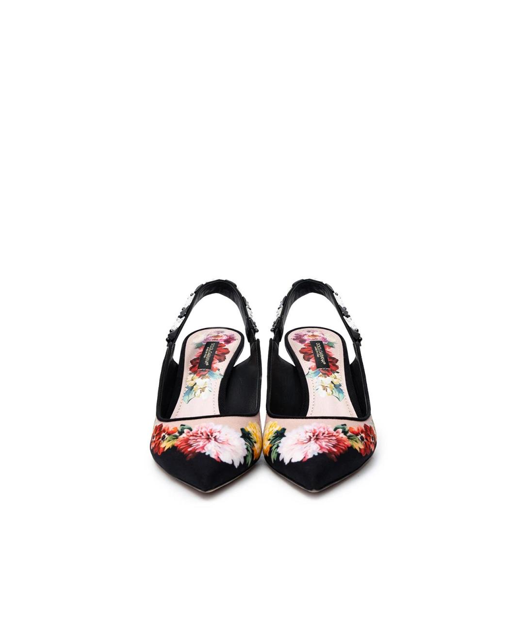 DOLCE&GABBANA Черные текстильные туфли, фото 4