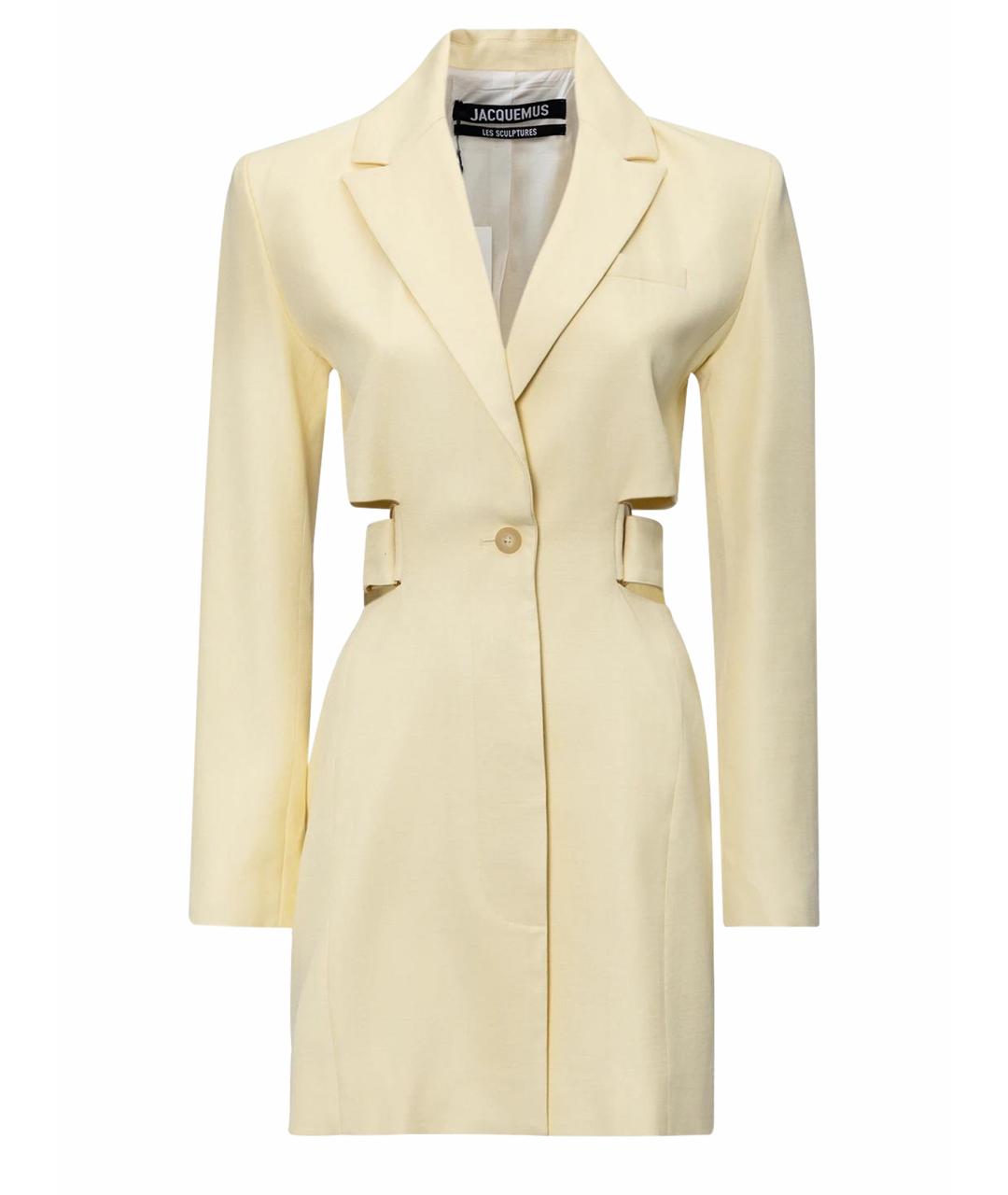 JACQUEMUS Желтое хлопковое повседневное платье, фото 1