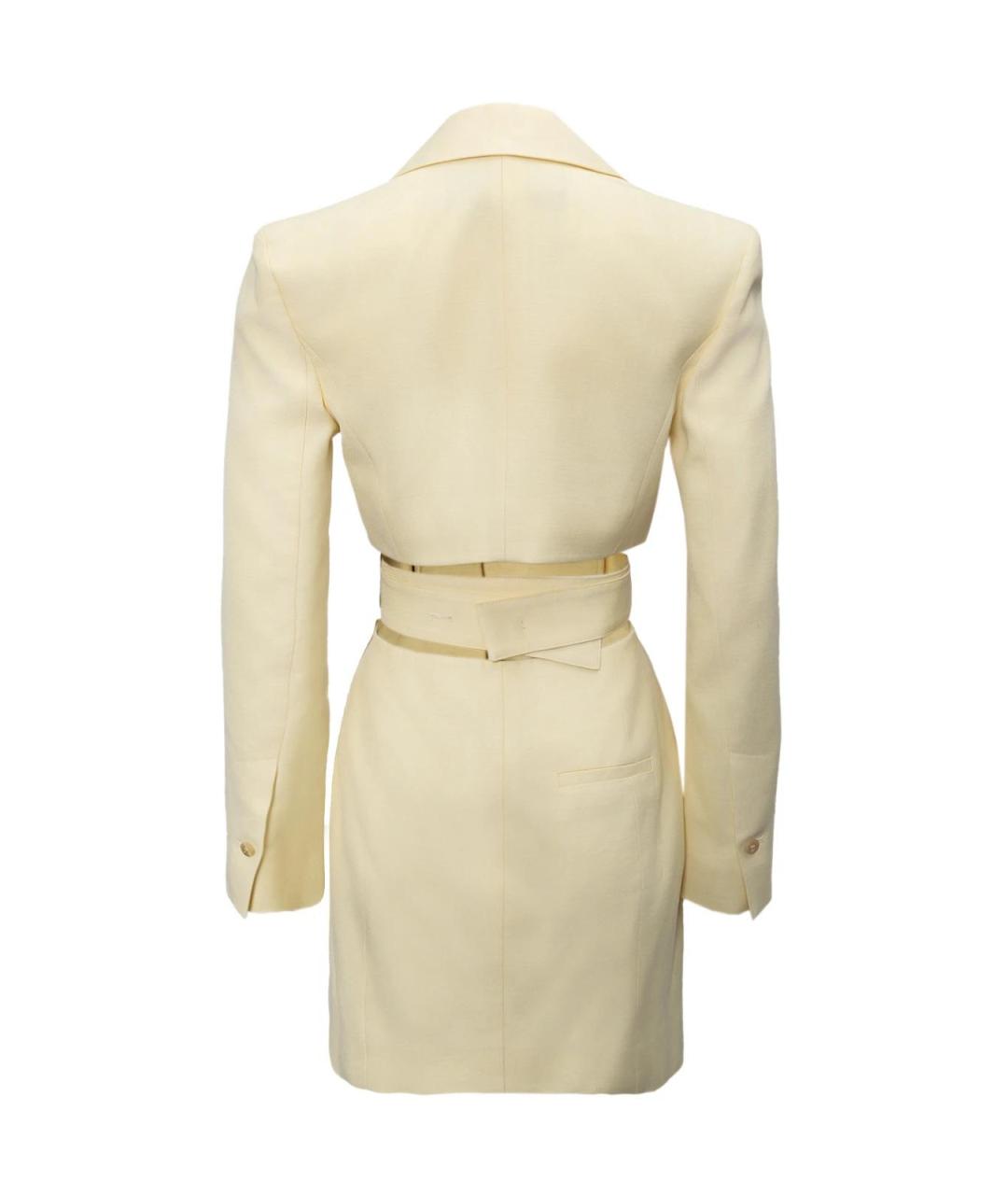 JACQUEMUS Желтое хлопковое повседневное платье, фото 2