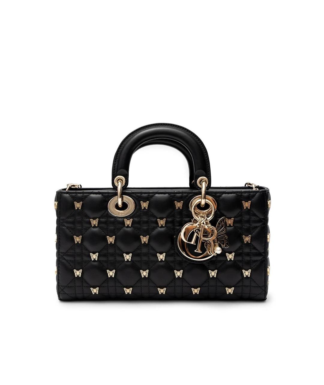 CHRISTIAN DIOR Черная кожаная сумка через плечо, фото 6