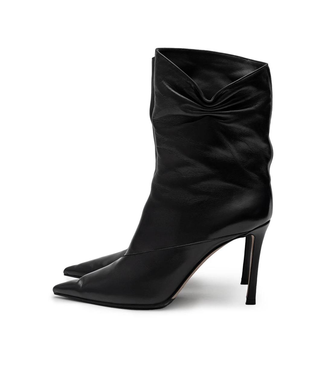 JIMMY CHOO Черные кожаные ботильоны, фото 6