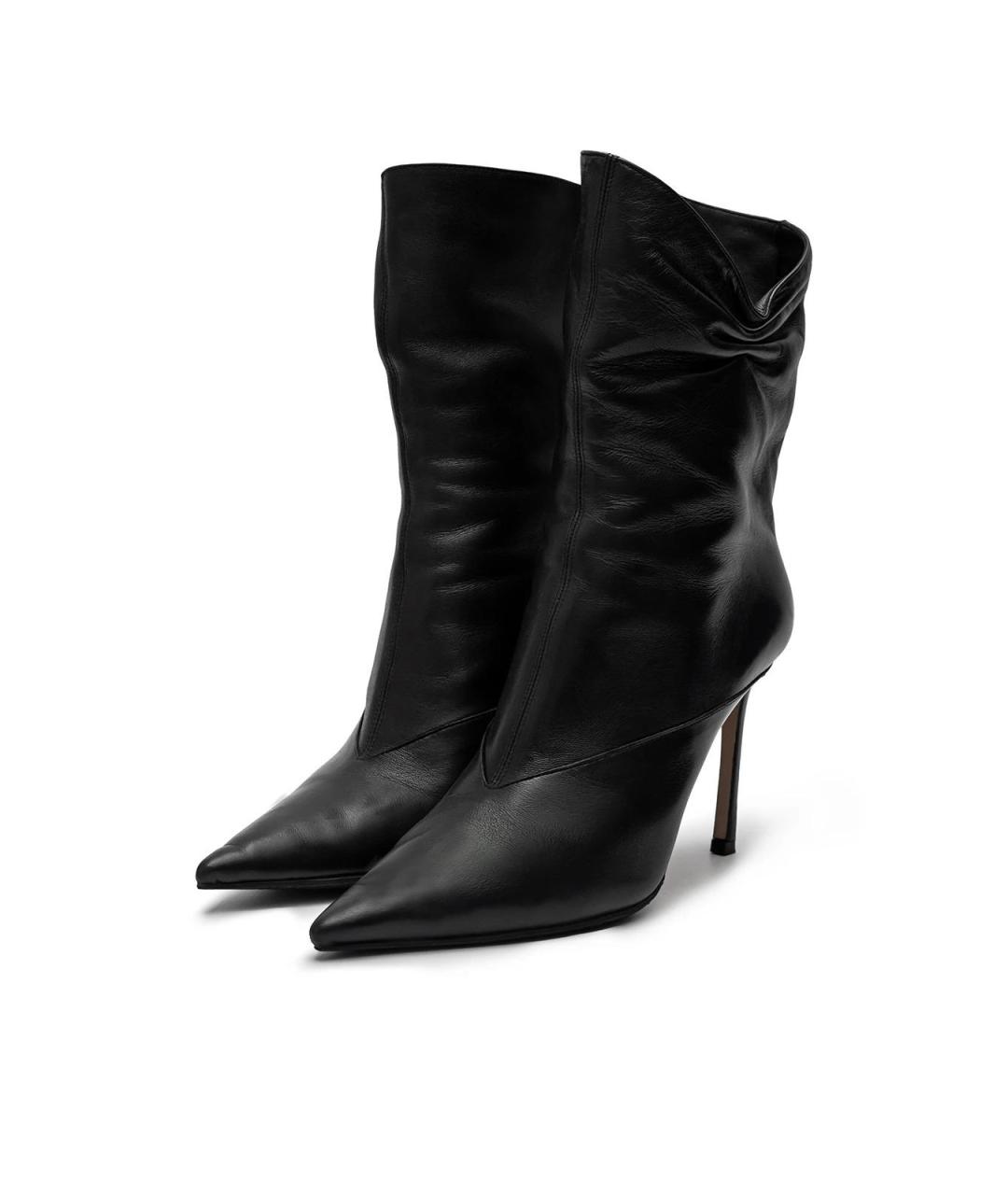 JIMMY CHOO Черные кожаные ботильоны, фото 3