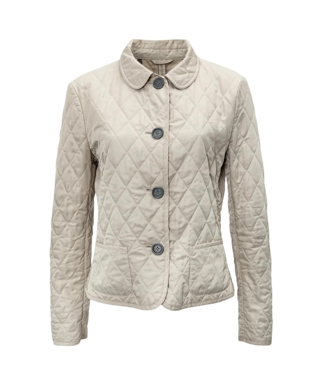 BURBERRY Бежевая полиэстеровая куртка, фото 1