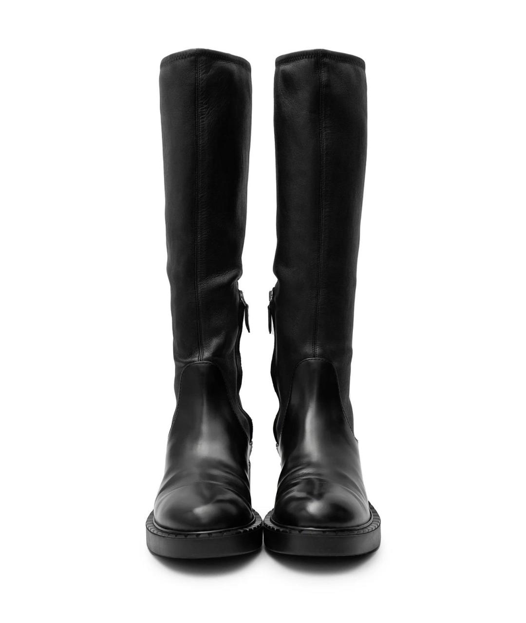 PRADA Черные кожаные сапоги, фото 4