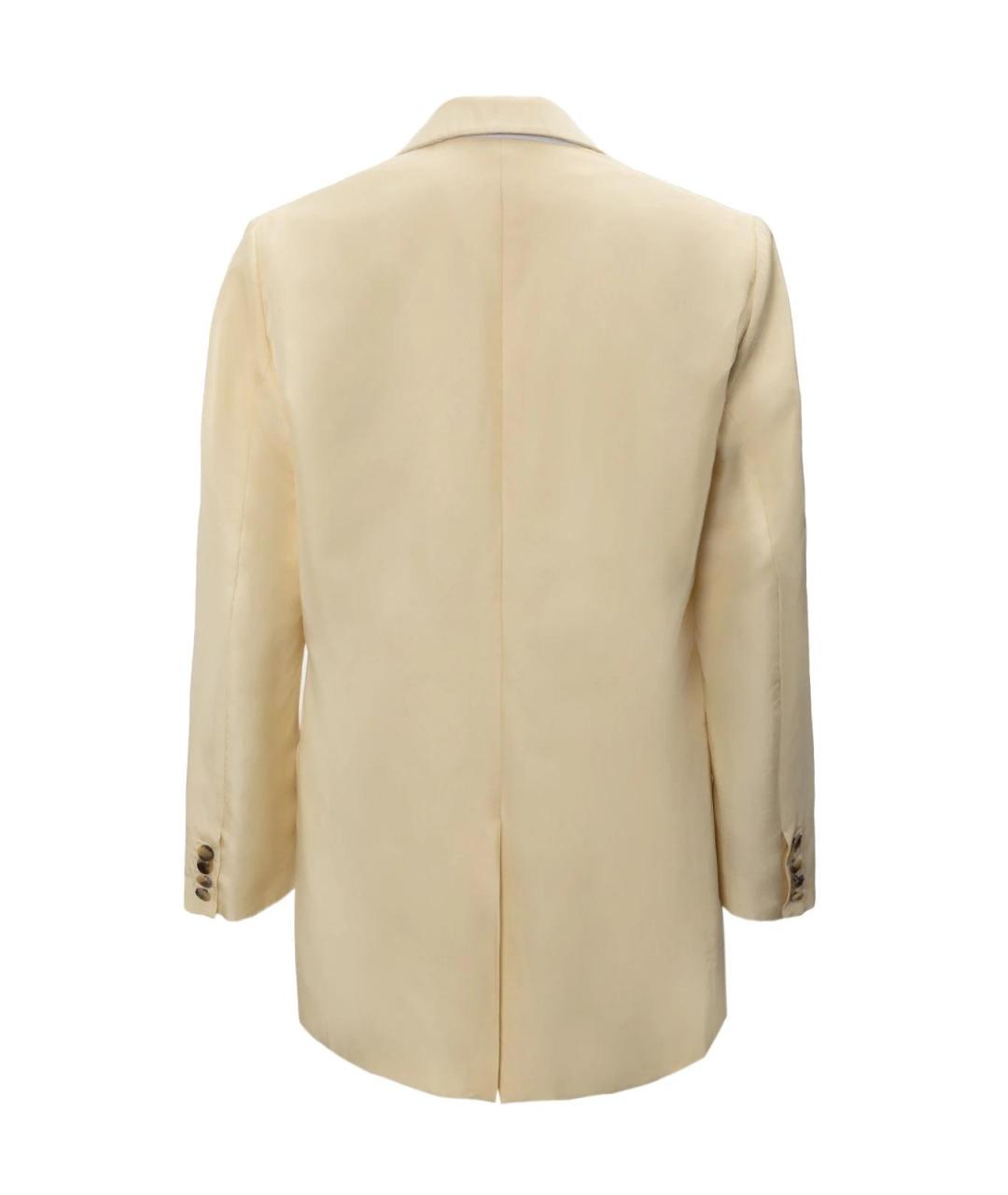 MAGDA BUTRYM Бежевый шелковый жакет/пиджак, фото 2
