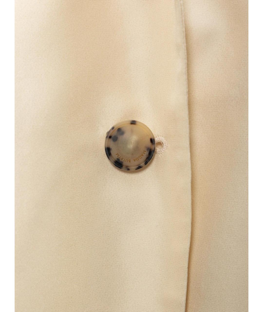 MAGDA BUTRYM Бежевый шелковый жакет/пиджак, фото 3