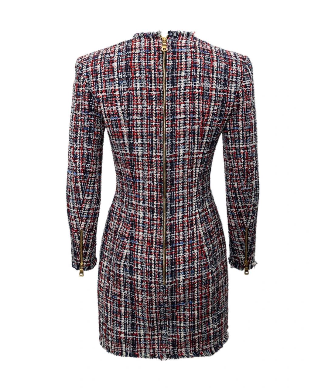 BALMAIN Синее хлопковое повседневное платье, фото 2