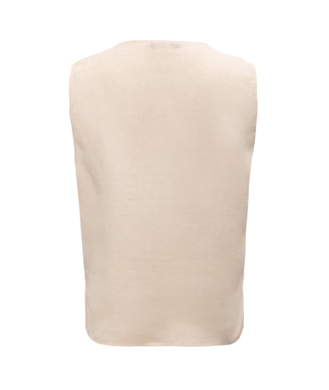 LORO PIANA Розовая льняная футболка, фото 2